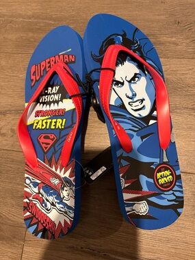 Men’s DC Comics Superman Flip Flops Size 8